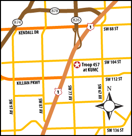 Troop meeting map